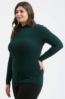 Plus Mock Neck Long Sleeve Top