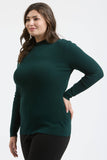 Plus Mock Neck Long Sleeve Top