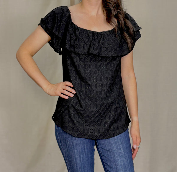 Abby Black Blouse