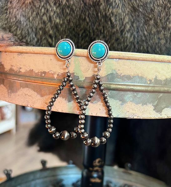 Polish Navajo Bead Post Earrings