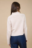 Mock Neck Long Sleeve Knit Cropped Sweater