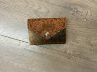 Wrangler Cowhide Tooled Cardholder