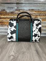 MW Animal Print Tooled Duffle Bag