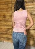 Scallop Edge Knit Tank Top