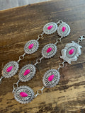 Etched Oval Concho Belt