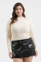 Plus Mock Neck Long Sleeve Top