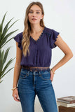 Scallop Lace Trim Top