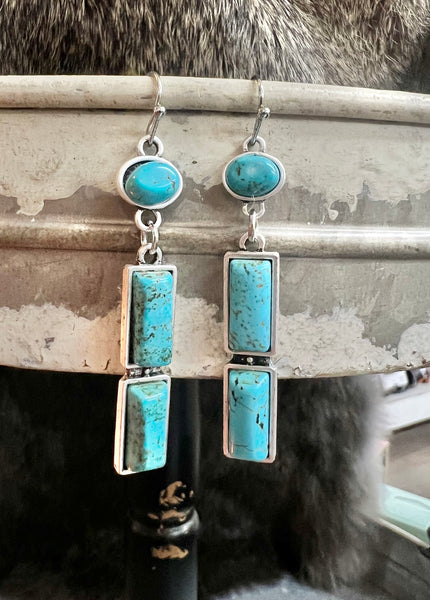 Bar Turquoise Earrings
