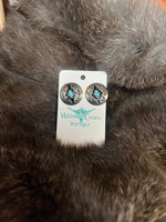 Western Hand Stone Aztec Post Earrings