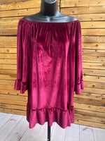 Velvet Ruffle Sleeve Top