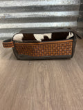Dark Brown Leather Toiletry Bag