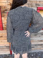 Shaley leaf print dress
