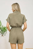Collared Short Sleeve Romper