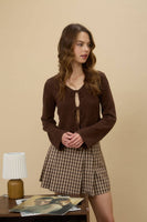 Multi Tie Front Long Sleeve Cardigan