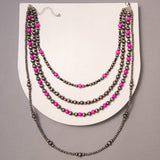 Western Multi-Strand Beaded Necklace
