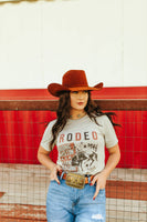 Red, White and Blue Bronc Bustin' USA Rodeo 1946 Graphic Tee