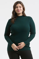 Plus Mock Neck Long Sleeve Top