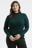 Plus Mock Neck Long Sleeve Top