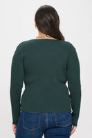 Plus Long Sleeve Henley Top