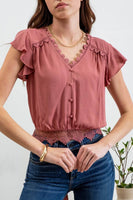 Scallop Lace Trim Top