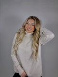 Turtleneck Front Seam Sweater