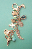 Western Porcelain Cross, Boot, Cowboy, Hat Bag Charm