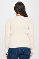 Plus Long Sleeve Henley Top
