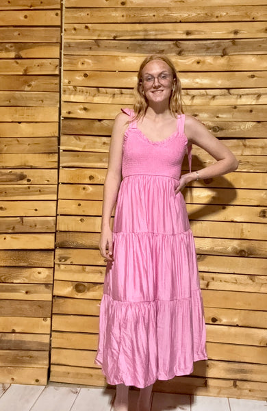 Sweetheart Tiered Maxi Dress