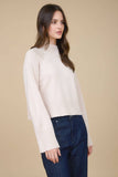 Mock Neck Long Sleeve Knit Cropped Sweater