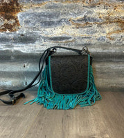 MW Turquoise Fringe Crossbody