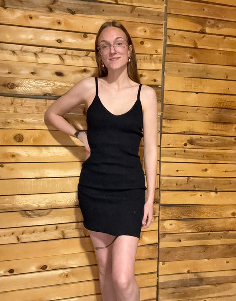 Ribbed Sleeveless Mini Dress