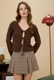 Multi Tie Front Long Sleeve Cardigan