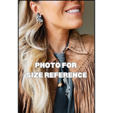 Red Concho Stud Earrings