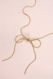 Snake Chain Bow Pendant Necklace