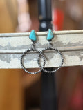 Stone Hoop Earring