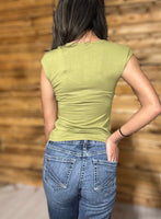 Reversible Knit Sleeveless Crop Top