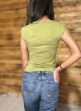 Reversible Knit Sleeveless Crop Top