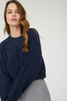Crew Neck Cropped Sweater