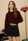 Crew Neck Cropped Sweater