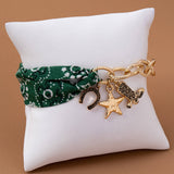 Scarf Charm Bracelet- Boot, Star, Horseshoe