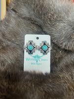 Western Hand Stone Aztec Post Earrings