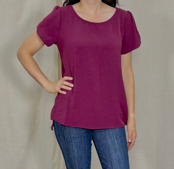Athena Burgundy Blouse