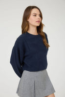 Crew Neck Cropped Sweater