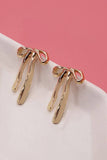 Long Bow Ribbon Stud Earrings