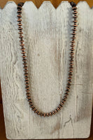 Copper Rondelle Navajo Bead Necklace