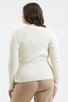 Plus Collard Gold Snap Long Sleeve