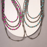 Western Multi-Strand Beaded Necklace