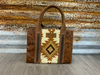 Wrangler Tooled Aztec Print Tote