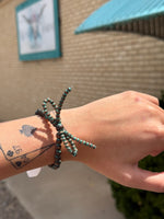 Navajo Style Pearl Bow Stretch Bracelet