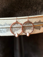 Circle and Stone Earring